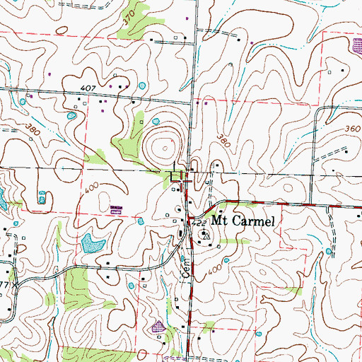 Topographic Map of Mount Carmel School (historical), TN