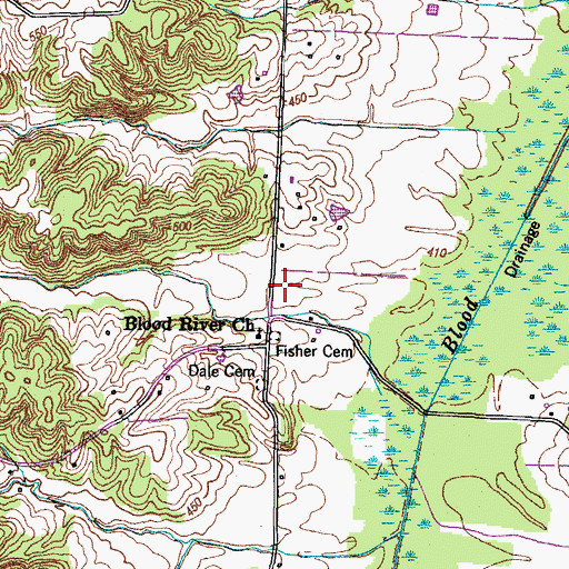 Topographic Map of Hutson School (historical), TN