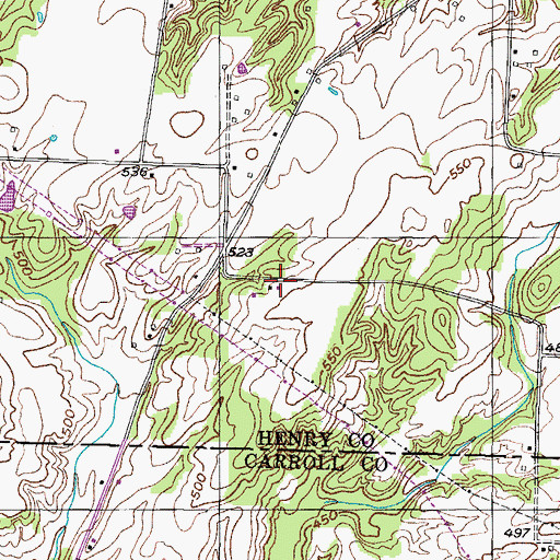 Topographic Map of Perry School (historical), TN
