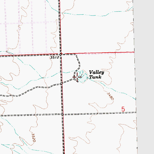 Topographic Map of Valley Tank, AZ