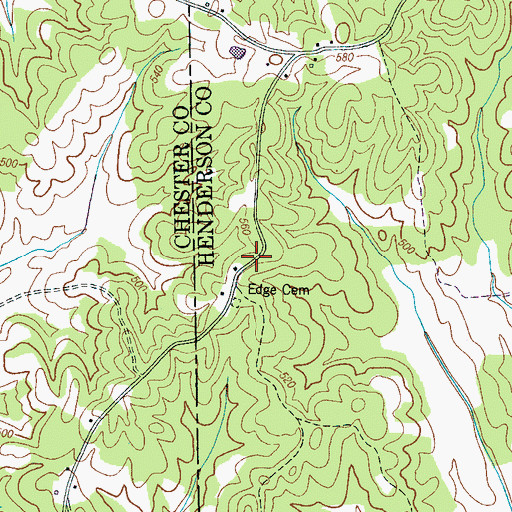 Topographic Map of Edgey Store (historical), TN
