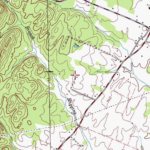 Topographic Map of King Cemetery, TN