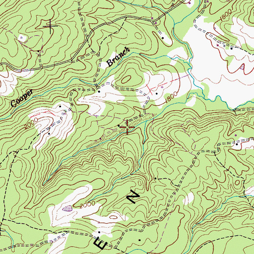 Topographic Map of Neal Mine, TN