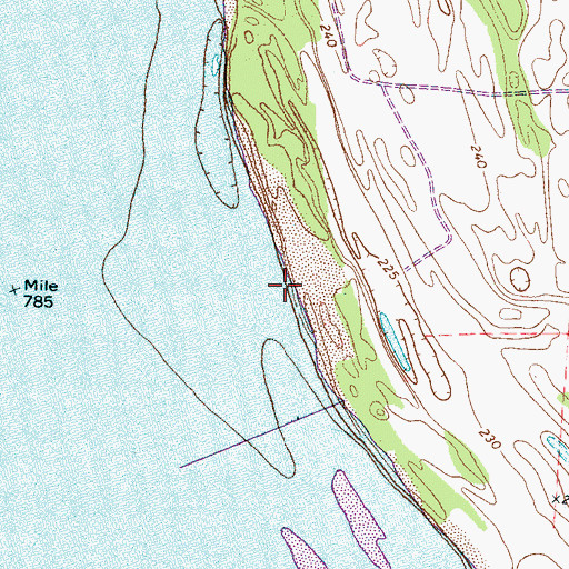 Topographic Map of Plum Point Landing, TN
