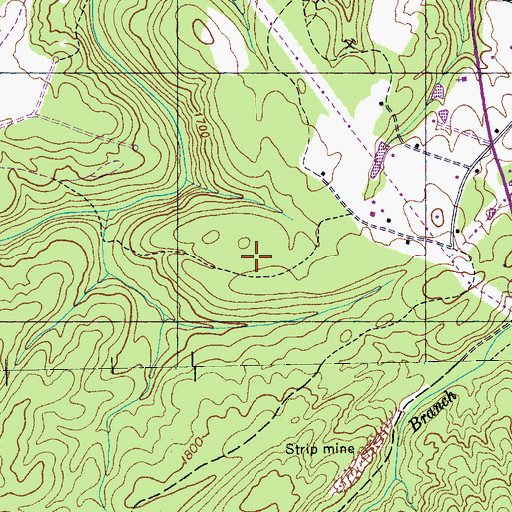 Topographic Map of Goodstock Cemetery Number Two, TN