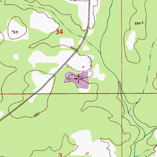 Topographic Map of Permans Lake, AL
