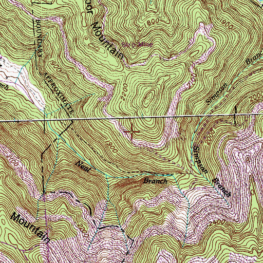 Topographic Map of New Laxton Mine, TN
