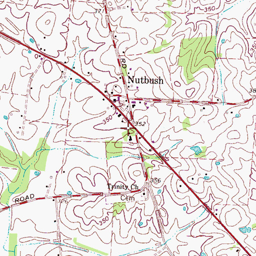 Topographic Map of Nutbush School (historical), TN