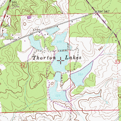 Topographic Map of Thornton Number 4 Lake, AL