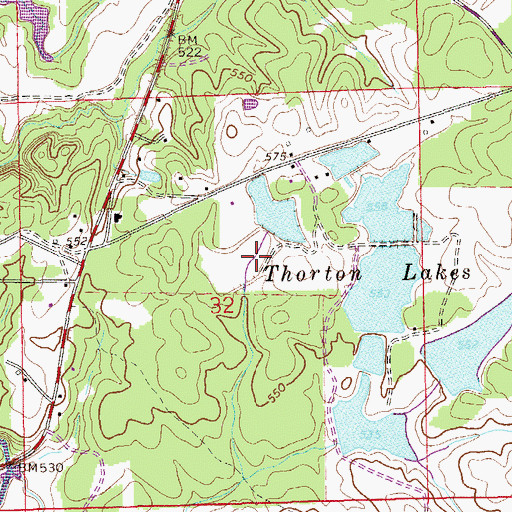 Topographic Map of Thornton Number 6 Lake, AL