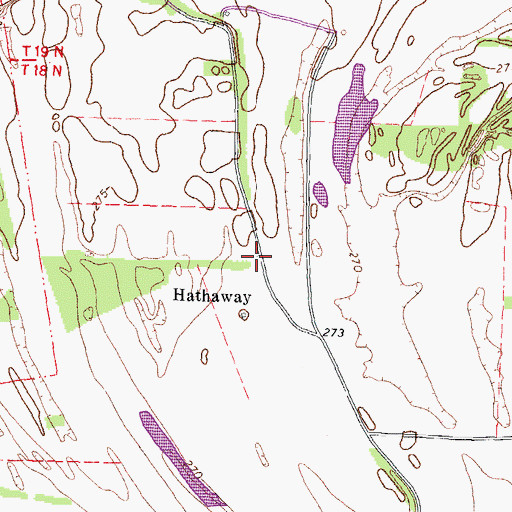 Topographic Map of Hathaway School (historical), TN