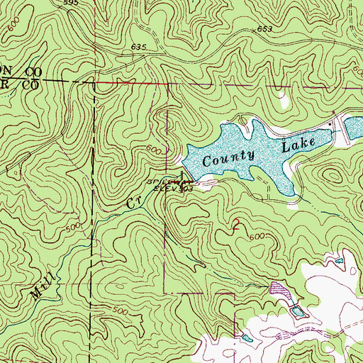 Topographic Map of Marion County Public Lake Dam, AL