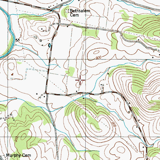 Topographic Map of Davidson Cemetery, TN