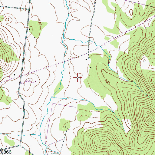 Topographic Map of Tallaferro Cemetery, TN