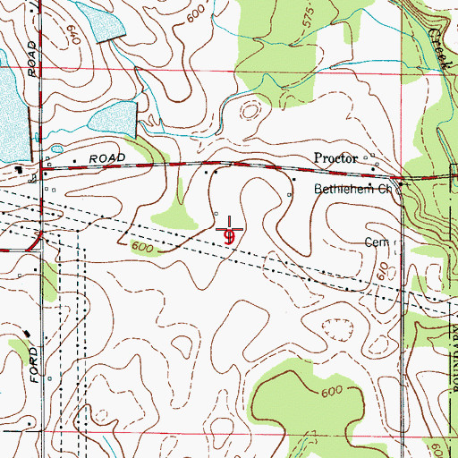 Topographic Map of Lawson Lake Number 2 Dam, AL