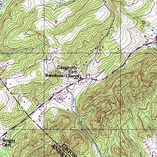 Topographic Map of Hoover School (historical), TN