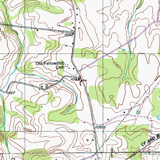 Topographic Map of Green Hill School (historical), TN