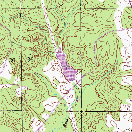 Topographic Map of Mansel Wolf Lake, AL