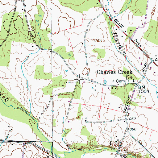 Topographic Map of Mountain View School (historical), TN
