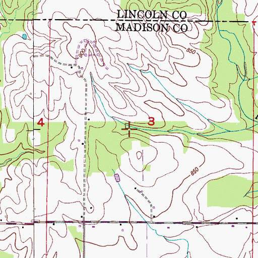 Topographic Map of Head Lake, AL