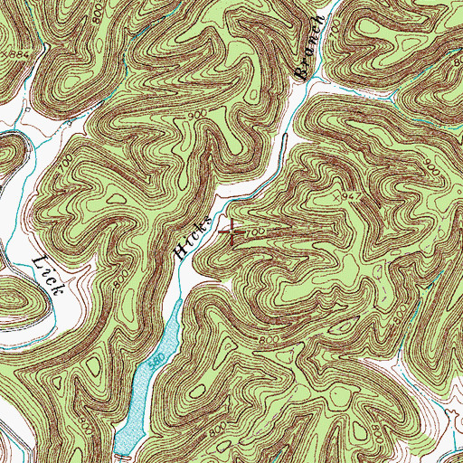 Topographic Map of Willow Grove School (historical), TN