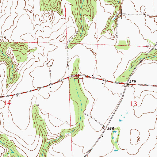 Topographic Map of Wesley Hill Church, AL