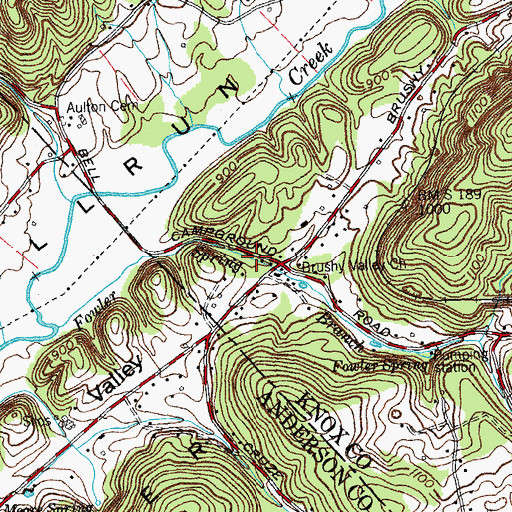 Topographic Map of Baker Mill, TN