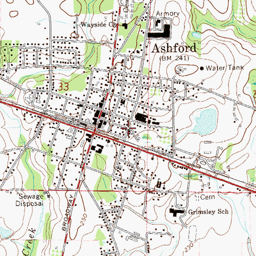 Topographic Map of Ashford Assembly of God Church, AL
