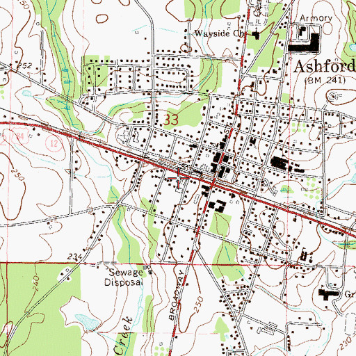Topographic Map of Ashford Plaza Shopping Center, AL