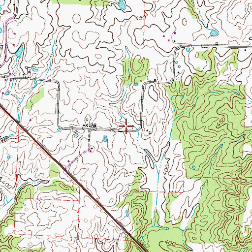 Topographic Map of East Grove School (historical), TN