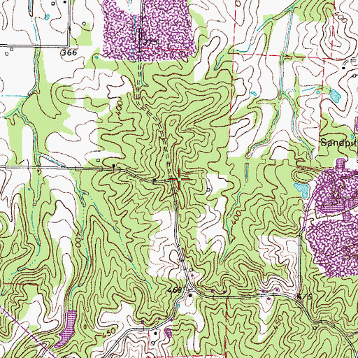 Topographic Map of Parks School (historical), TN
