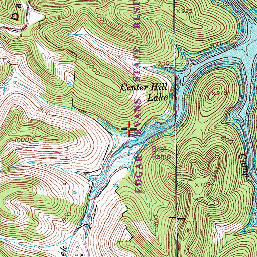 Topographic Map of Cave Springs School (historical), TN