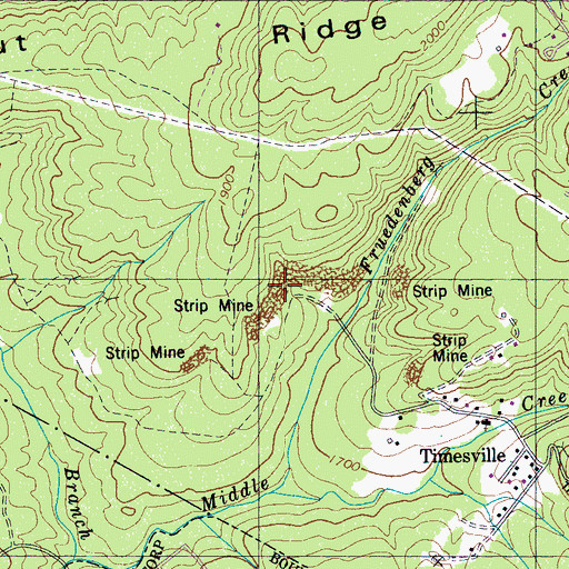 Topographic Map of Tate Mine, TN