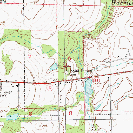 Topographic Map of Old Poplar Springs Church (historical), AL