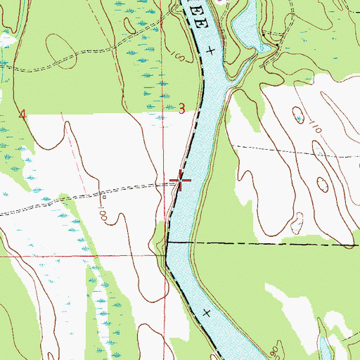 Topographic Map of Perry Landing (historical), AL