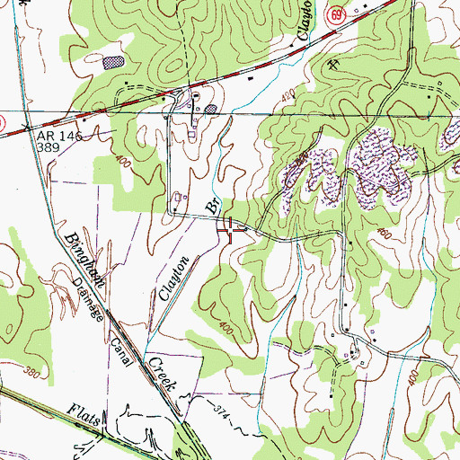 Topographic Map of Turnbow Cemetery, TN