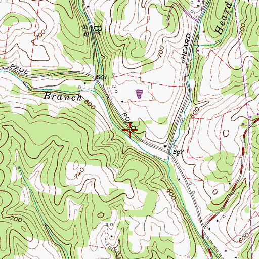 Topographic Map of Cave Spring School (historical), TN