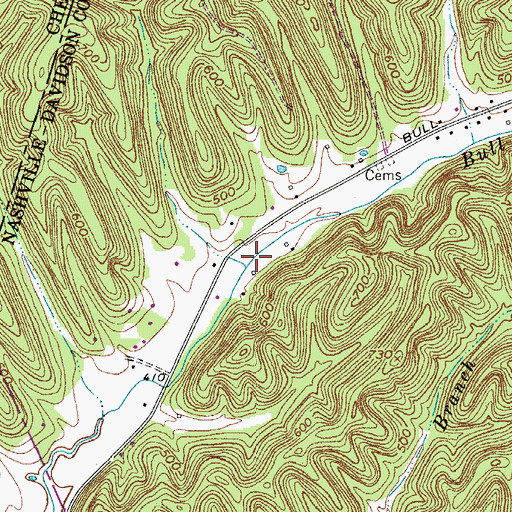 Topographic Map of Strickland School (historical), TN