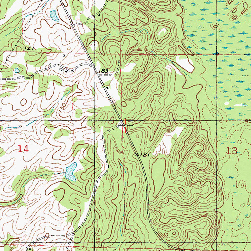 Topographic Map of Centre Point (historical), AL