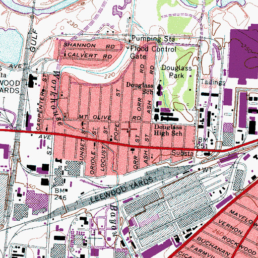Topographic Map of Saint Pauls Baptist Church, TN