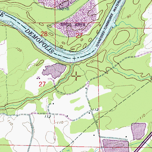 Topographic Map of Clays Landing (historical), AL