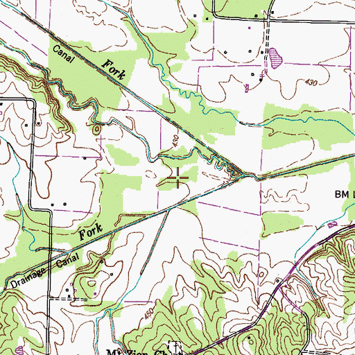Topographic Map of McGhee Old Slave Cemetery, TN