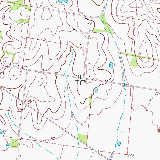 Topographic Map of Graves Chapel (historical), TN