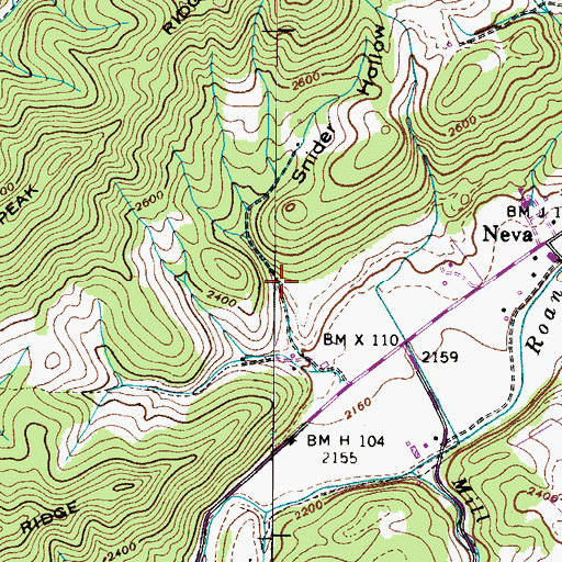 Topographic Map of Snider Hollow, TN