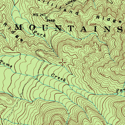 Topographic Map of Sutton Ridge, TN