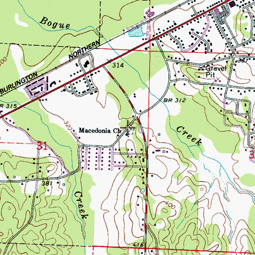Topographic Map of Macedonia Cemetery, AL
