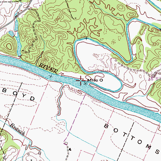 Topographic Map of Chestuee Creek, TN