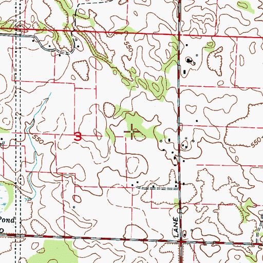 Topographic Map of Bates Pond (historical), AL