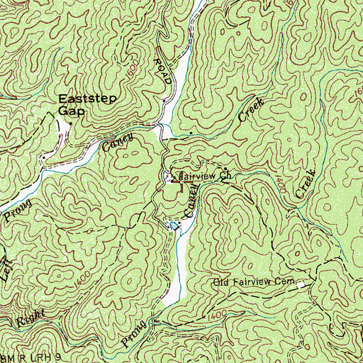 Topographic Map of Fairview Church, TN
