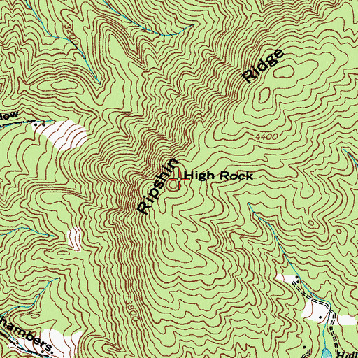 Topographic Map of High Rock, TN